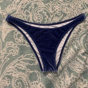 PINK blue velvet swim top and bottom!